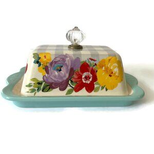 Pioneer Woman called "Sweet Romance" Blue Butter Dish